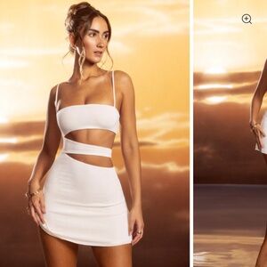 Oh Polly Azzurra Cut out mini dress